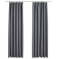 vidaXL Cortinas opacas con ganchos 2 unidades gris 140x175 cm vidaXL Cortinas opacas con ganchos 2 unidades gris 140x175 cm