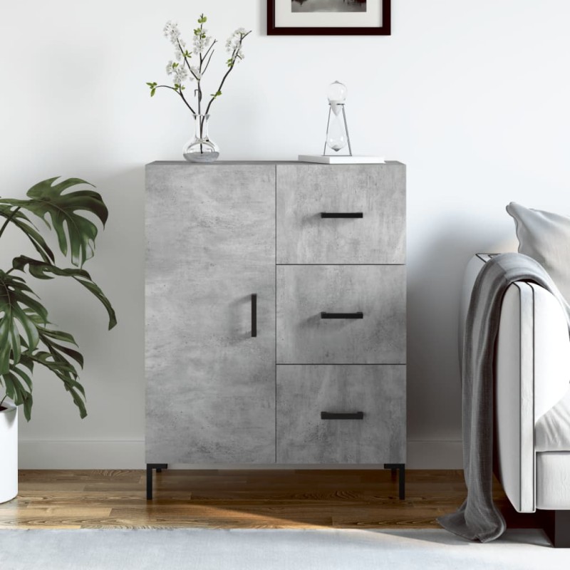 vidaXL Aparador de madera de ingeniería gris hormigón 69,5x34x90 cm vidaXL Aparador de madera de ingeniería gris hormigón 69,5x34x90 cm