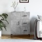 vidaXL Aparador de madera de ingeniería gris hormigón 69,5x34x90 cm vidaXL Aparador de madera de ingeniería gris hormigón 69,5x34x90 cm