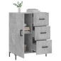 vidaXL Aparador de madera de ingeniería gris hormigón 69,5x34x90 cm vidaXL Aparador de madera de ingeniería gris hormigón 69,5x34x90 cm