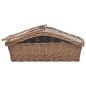 vidaXL Cesta para leña con asas sauce marrón 61,5x46,5x58 cm vidaXL Cesta para leña con asas sauce marrón 61,5x46,5x58 cm