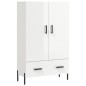 vidaXL Aparador alto madera de ingeniería blanco brillo 69,5x31x115 cm vidaXL Aparador alto madera de ingeniería blanco brillo 69,5x31x115 cm