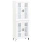 vidaXL Aparador alto madera contrachapada blanco 69,5x34x180 cm vidaXL Aparador alto madera contrachapada blanco 69,5x34x180 cm