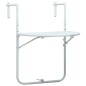 vidaXL Mesa balcón colgante plástico aspecto ratán blanco 60x64x83,5cm vidaXL Mesa balcón colgante plástico aspecto ratán blanco 60x64x83,5cm