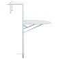 vidaXL Mesa balcón colgante plástico aspecto ratán blanco 60x64x83,5cm vidaXL Mesa balcón colgante plástico aspecto ratán blanco 60x64x83,5cm