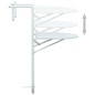 vidaXL Mesa balcón colgante plástico aspecto ratán blanco 60x64x83,5cm vidaXL Mesa balcón colgante plástico aspecto ratán blanco 60x64x83,5cm