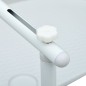 vidaXL Mesa balcón colgante plástico aspecto ratán blanco 60x64x83,5cm vidaXL Mesa balcón colgante plástico aspecto ratán blanco 60x64x83,5cm