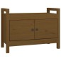 vidaXL Banco de recibidor madera maciza de pino marrón miel 80x40x60cm vidaXL Banco de recibidor madera maciza de pino marrón miel 80x40x60cm