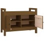 vidaXL Banco de recibidor madera maciza de pino marrón miel 80x40x60cm vidaXL Banco de recibidor madera maciza de pino marrón miel 80x40x60cm