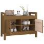vidaXL Banco de recibidor madera maciza de pino marrón miel 80x40x60cm vidaXL Banco de recibidor madera maciza de pino marrón miel 80x40x60cm