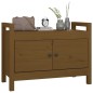 vidaXL Banco de recibidor madera maciza de pino marrón miel 80x40x60cm vidaXL Banco de recibidor madera maciza de pino marrón miel 80x40x60cm