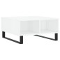 vidaXL Mesa de centro madera de ingeniería blanco brillo 60x60x30 cm vidaXL Mesa de centro madera de ingeniería blanco brillo 60x60x30 cm
