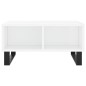 vidaXL Mesa de centro madera de ingeniería blanco brillo 60x60x30 cm vidaXL Mesa de centro madera de ingeniería blanco brillo 60x60x30 cm