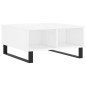 vidaXL Mesa de centro madera de ingeniería blanco brillo 60x60x30 cm vidaXL Mesa de centro madera de ingeniería blanco brillo 60x60x30 cm
