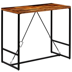 vidaXL Mesa de bar de madera maciza reciclada 120x60x106 cm