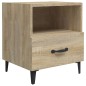 vidaXL Mesita de noche madera contrachapada color roble Sonoma vidaXL Mesita de noche madera contrachapada color roble Sonoma