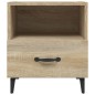 vidaXL Mesita de noche madera contrachapada color roble Sonoma vidaXL Mesita de noche madera contrachapada color roble Sonoma