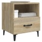 vidaXL Mesita de noche madera contrachapada color roble Sonoma vidaXL Mesita de noche madera contrachapada color roble Sonoma