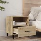 vidaXL Mesita de noche madera contrachapada color roble Sonoma vidaXL Mesita de noche madera contrachapada color roble Sonoma