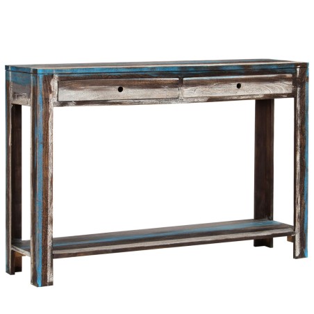 vidaXL Mesa consola de madera maciza vintage 118x30x80 cm