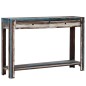 vidaXL Mesa consola de madera maciza vintage 118x30x80 cm