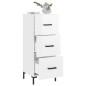 vidaXL Aparador de madera contrachapada blanco brillante 34,5x34x90 cm vidaXL Aparador de madera contrachapada blanco brillante 34,5x34x90 cm