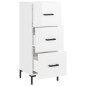 vidaXL Aparador de madera contrachapada blanco brillante 34,5x34x90 cm vidaXL Aparador de madera contrachapada blanco brillante 34,5x34x90 cm