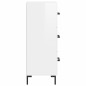 vidaXL Aparador de madera contrachapada blanco brillante 34,5x34x90 cm vidaXL Aparador de madera contrachapada blanco brillante 34,5x34x90 cm