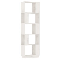 vidaXL Estantería/divisor de espacios madera pino blanco 51x25x163,5cm