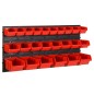 vidaXL Set estantes taller 26 pzas polipropileno rojo y negro 77x39 cm vidaXL Set estantes taller 26 pzas polipropileno rojo y negro 77x39 cm
