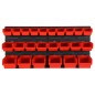 vidaXL Set estantes taller 26 pzas polipropileno rojo y negro 77x39 cm vidaXL Set estantes taller 26 pzas polipropileno rojo y negro 77x39 cm