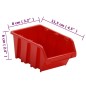 vidaXL Set estantes taller 26 pzas polipropileno rojo y negro 77x39 cm vidaXL Set estantes taller 26 pzas polipropileno rojo y negro 77x39 cm