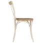 vidaXL Sillas con respaldo cruzado 2 uds madera maciza de mango blanco vidaXL Sillas con respaldo cruzado 2 uds madera maciza de mango blanco