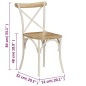 vidaXL Sillas con respaldo cruzado 2 uds madera maciza de mango blanco vidaXL Sillas con respaldo cruzado 2 uds madera maciza de mango blanco