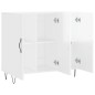 vidaXL Aparador de madera de ingeniería blanco brillo 90x34x80 cm vidaXL Aparador de madera de ingeniería blanco brillo 90x34x80 cm
