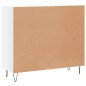 vidaXL Aparador de madera de ingeniería blanco brillo 90x34x80 cm vidaXL Aparador de madera de ingeniería blanco brillo 90x34x80 cm