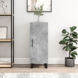 vidaXL Aparador de madera contrachapada gris hormigón 34,5x34x90 cm