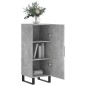 vidaXL Aparador de madera contrachapada gris hormigón 34,5x34x90 cm vidaXL Aparador de madera contrachapada gris hormigón 34,5x34x90 cm