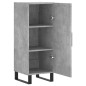 vidaXL Aparador de madera contrachapada gris hormigón 34,5x34x90 cm vidaXL Aparador de madera contrachapada gris hormigón 34,5x34x90 cm