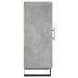vidaXL Aparador de madera contrachapada gris hormigón 34,5x34x90 cm vidaXL Aparador de madera contrachapada gris hormigón 34,5x34x90 cm