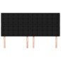 vidaXL Cabeceros 4 unidades de tela negro 100x5x78/88 cm vidaXL Cabeceros 4 unidades de tela negro 100x5x78/88 cm