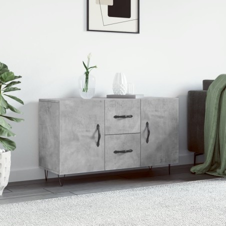 vidaXL Aparador de madera de ingeniería gris hormigón 100x36x60 cm