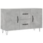 vidaXL Aparador de madera de ingeniería gris hormigón 100x36x60 cm
