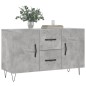 vidaXL Aparador de madera de ingeniería gris hormigón 100x36x60 cm