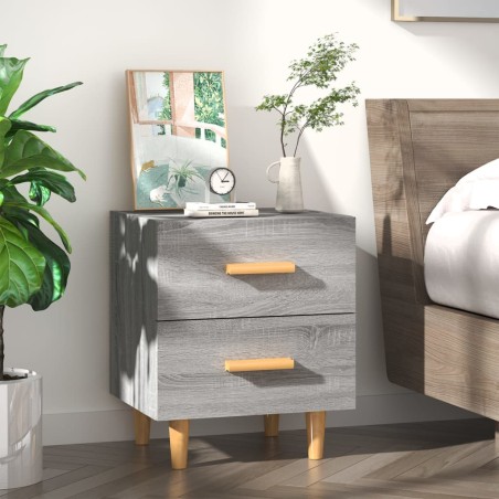 vidaXL Mesita de noche gris sonoma 40x35x47,5 cm
