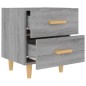 vidaXL Mesita de noche gris sonoma 40x35x47,5 cm vidaXL Mesita de noche gris sonoma 40x35x47,5 cm