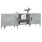 vidaXL Mueble de TV madera de ingeniería gris hormigón 150x30x50 cm vidaXL Mueble de TV madera de ingeniería gris hormigón 150x30x50 cm