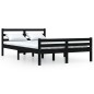 vidaXL Estructura de cama madera maciza negro 120x200 cm vidaXL Estructura de cama madera maciza negro 120x200 cm