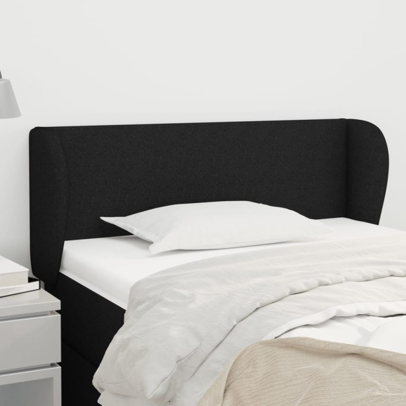 vidaXL Cabecero de tela negro 83x23x78/88 cm vidaXL Cabecero de tela negro 83x23x78/88 cm