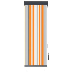 vidaXL Estor enrollable de exterior amarillo y azul 60x250 cm